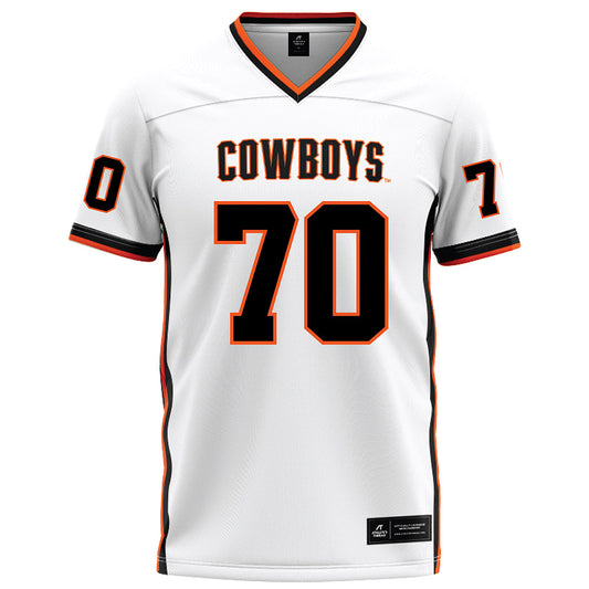 Oklahoma State - NCAA Football : Shaun Torgeson - White Football Jersey-0