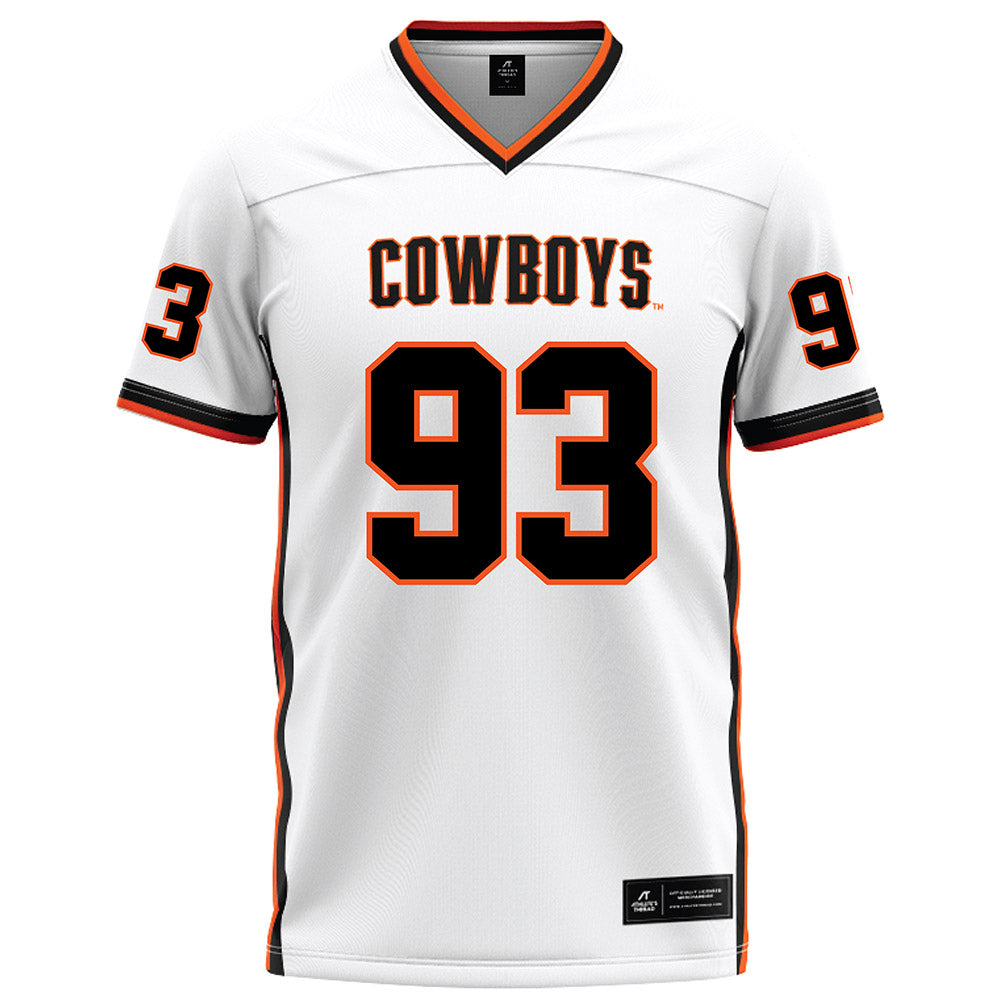 Oklahoma State - NCAA Football : Dominic Macon - White Football Jersey-0