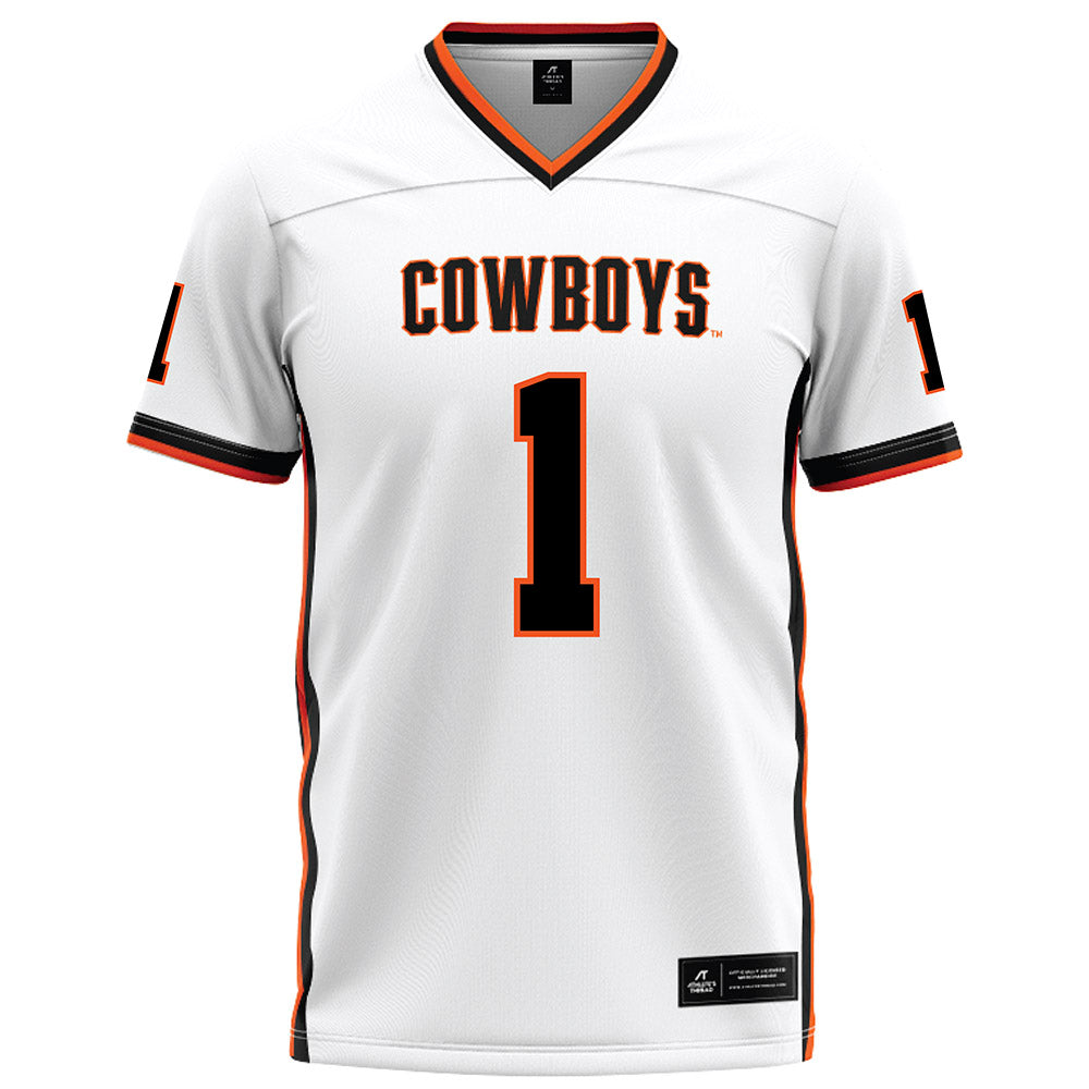 Oklahoma State - NCAA Football : Miles Coleman - White Football Jersey-0