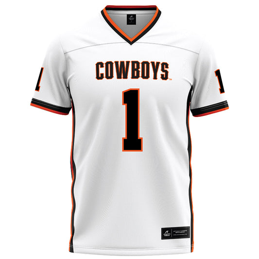 Oklahoma State - NCAA Football : Miles Coleman - White Football Jersey-0