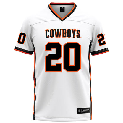 Oklahoma State - NCAA Football : Taurean Davis - White Football Jersey-0