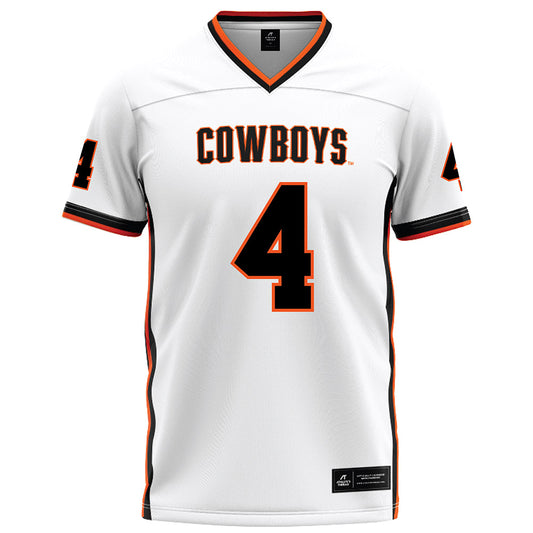 Oklahoma State - NCAA Football : Maurion Horn - White Football Jersey-0