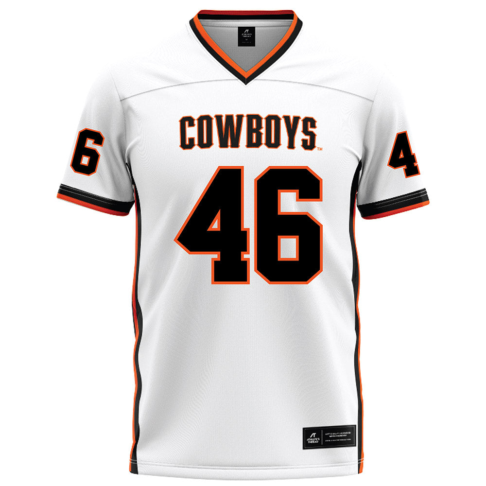 Oklahoma State - NCAA Football : Hunter Trusler - White Football Jersey-0