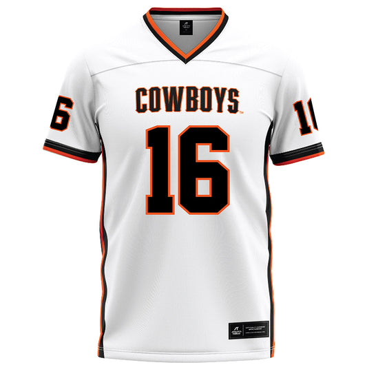 Oklahoma State - NCAA Football : Dallas Winner-Johnson - White Football Jersey-0