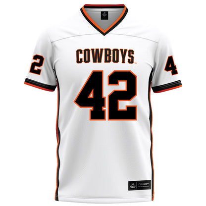 Oklahoma State - NCAA Football : Malik Charles - White Football Jersey-0