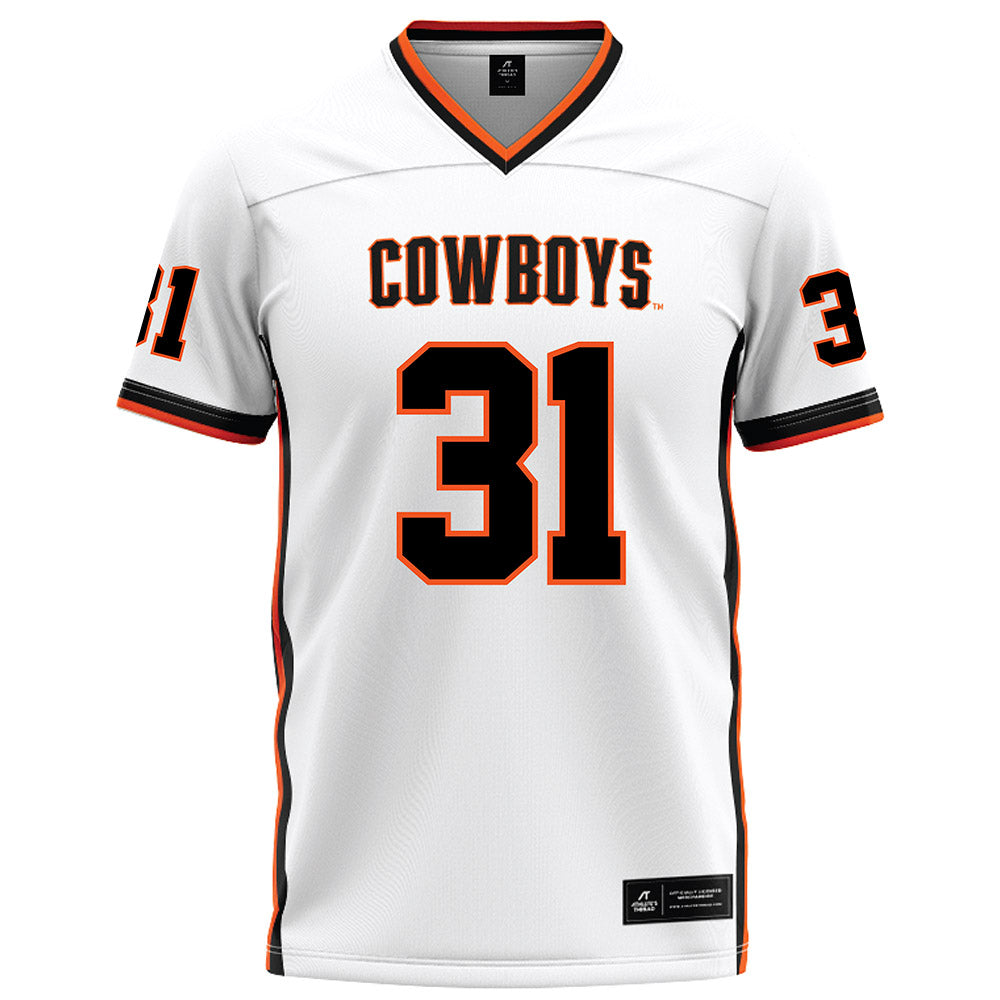 Oklahoma State - NCAA Football : Billy Walton III - White Football Jersey-0