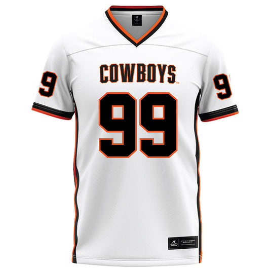 Oklahoma State - NCAA Football : Iman Oates - White Football Jersey-0