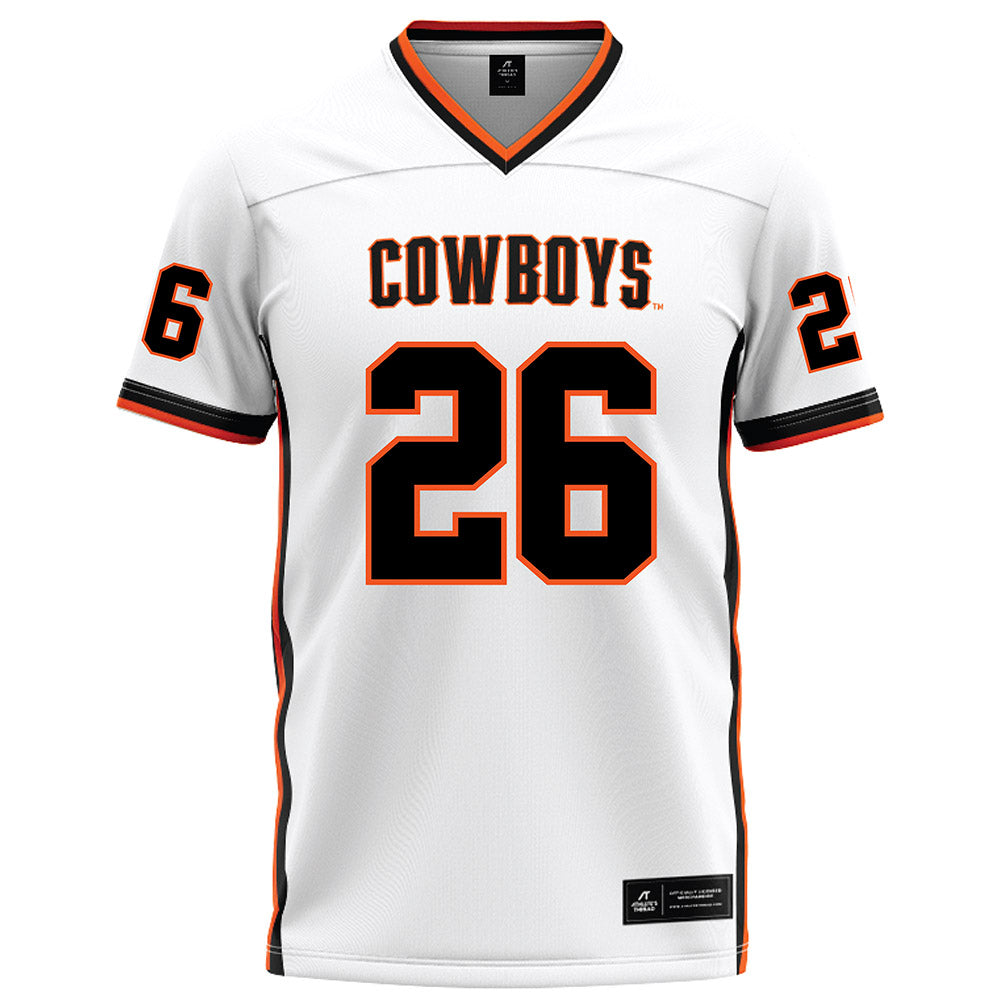 Oklahoma State - NCAA Football : Dennis Moody - White Football Jersey-0