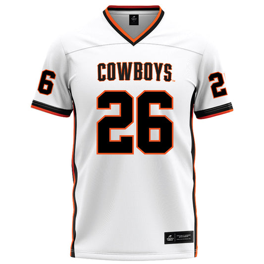Oklahoma State - NCAA Football : Dennis Moody - White Football Jersey-0