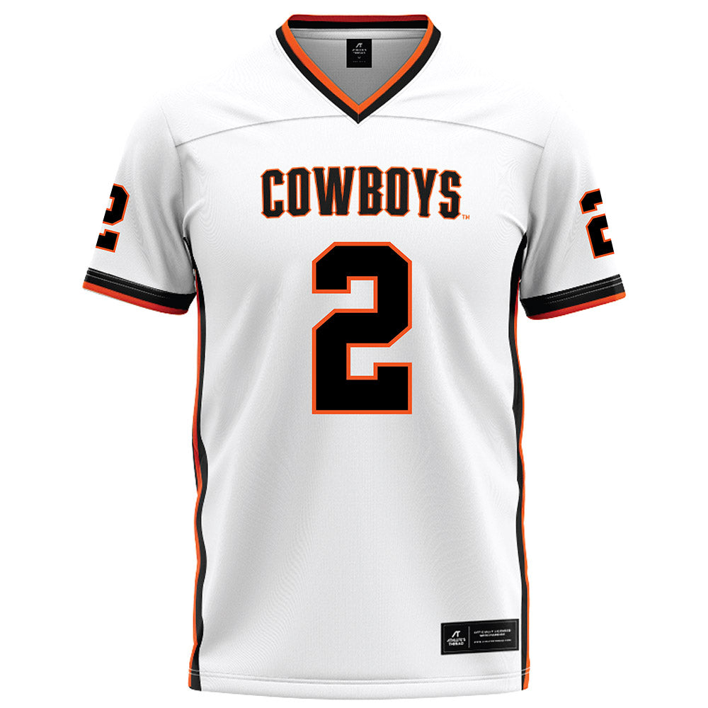 Oklahoma State - NCAA Football : Chris Barnes - White Football Jersey-0