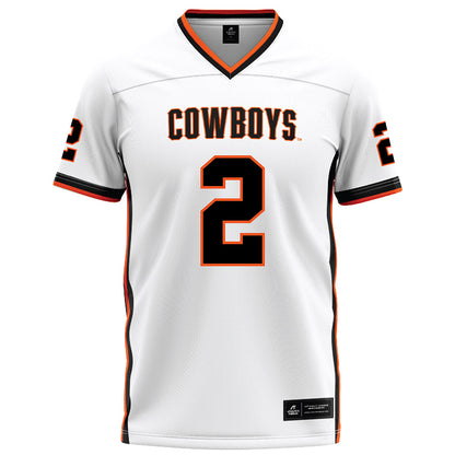 Oklahoma State - NCAA Football : Chris Barnes - White Football Jersey-0