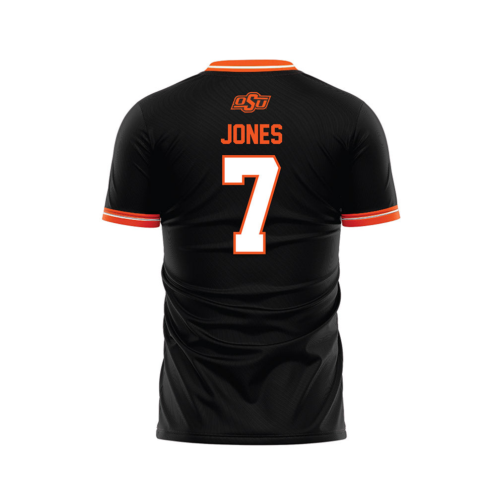 Oklahoma State - NCAA Women's Soccer : Katie Jones - Black Soccer Jersey-1