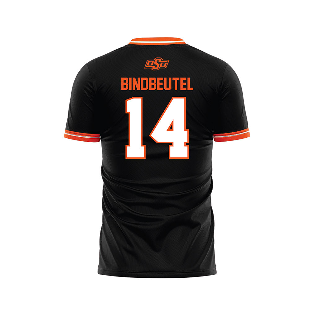 Oklahoma State - NCAA Women's Soccer : Grace Bindbeutel - Black Soccer Jersey-1