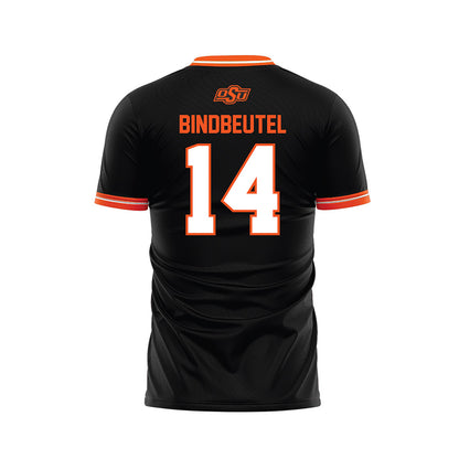 Oklahoma State - NCAA Women's Soccer : Grace Bindbeutel - Black Soccer Jersey-1