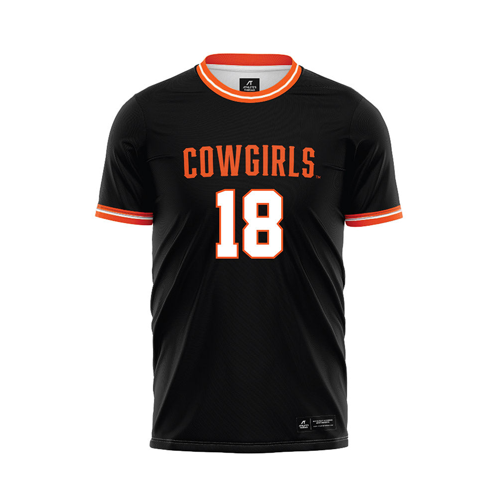 Oklahoma State - NCAA Women's Soccer : Kayla Butki - Black Soccer Jersey-0
