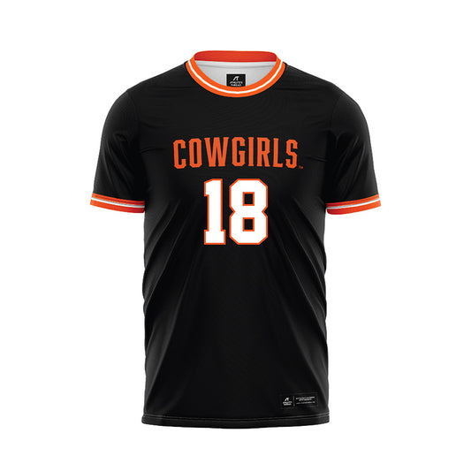 Oklahoma State - NCAA Women's Soccer : Kayla Butki - Black Soccer Jersey-0
