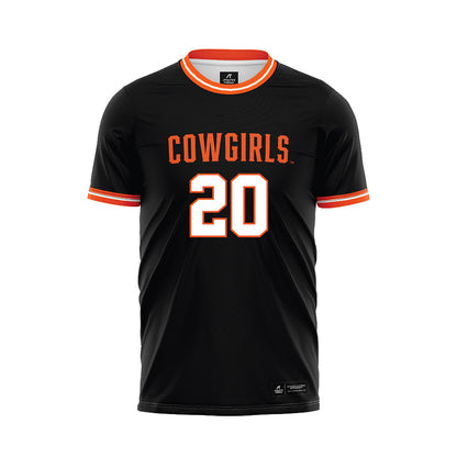 Oklahoma State - NCAA Women's Soccer : Emily Senatore - Black Soccer Jersey-0