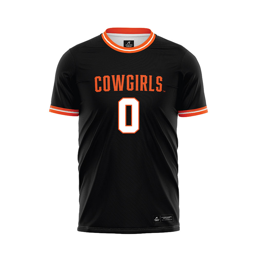 Oklahoma State - NCAA Women's Soccer : Caroline Dill - Black Soccer Jersey