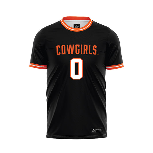Oklahoma State - NCAA Women's Soccer : Caroline Dill - Black Soccer Jersey
