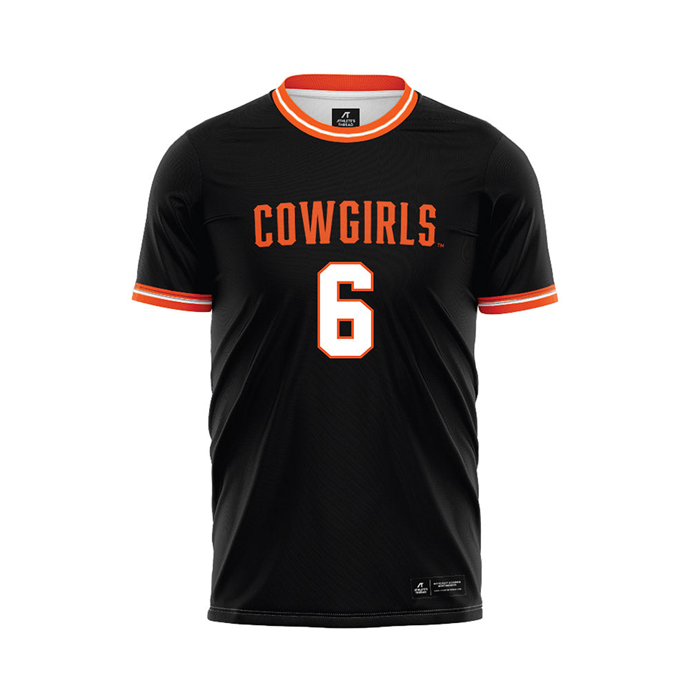 Oklahoma State - NCAA Women's Soccer : Sophia Baker - Black Soccer Jersey-0