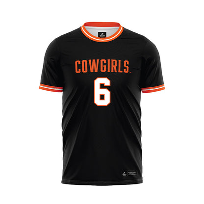 Oklahoma State - NCAA Women's Soccer : Sophia Baker - Black Soccer Jersey-0