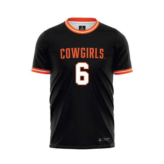 Oklahoma State - NCAA Women's Soccer : Sophia Baker - Black Soccer Jersey-0