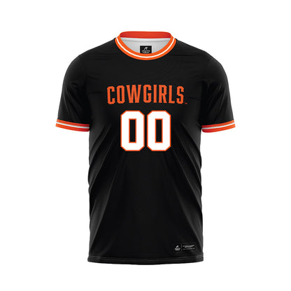Oklahoma State - NCAA Women's Soccer : Avery Bass - Black Soccer Jersey-0