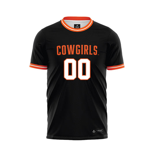 Oklahoma State - NCAA Women's Soccer : Avery Bass - Black Soccer Jersey-0