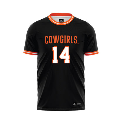 Oklahoma State - NCAA Women's Soccer : Grace Bindbeutel - Black Soccer Jersey-0