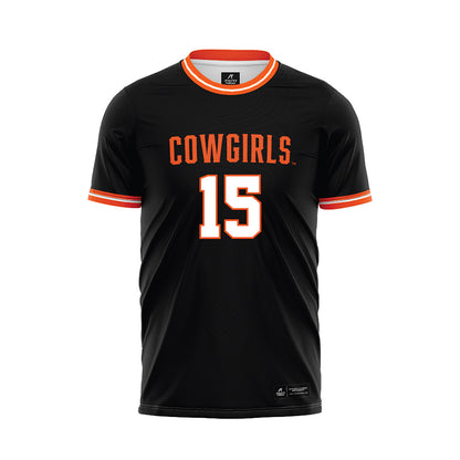 Oklahoma State - NCAA Women's Soccer : sophie Wilson - Black Soccer Jersey-0
