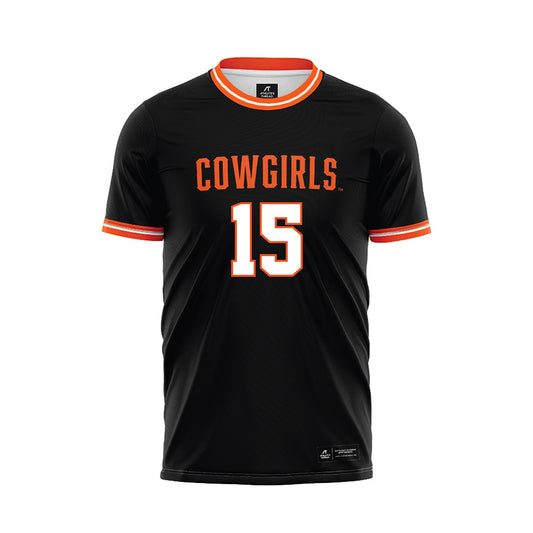 Oklahoma State - NCAA Women's Soccer : sophie Wilson - Black Soccer Jersey-0