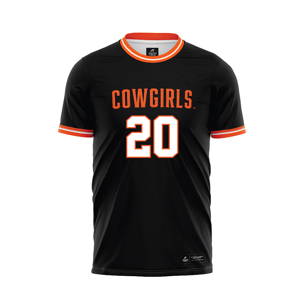 Oklahoma State - NCAA Women's Soccer : Emily Senatore - Black Soccer Jersey-0