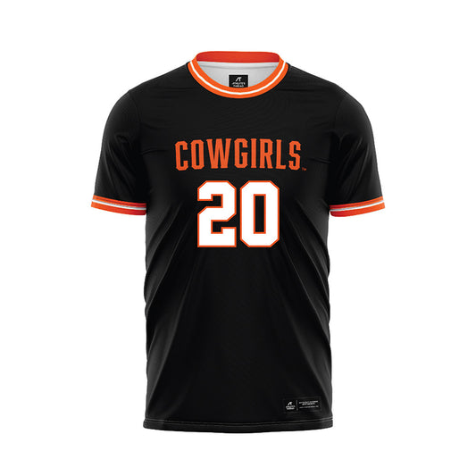 Oklahoma State - NCAA Women's Soccer : Emily Senatore - Black Soccer Jersey-0