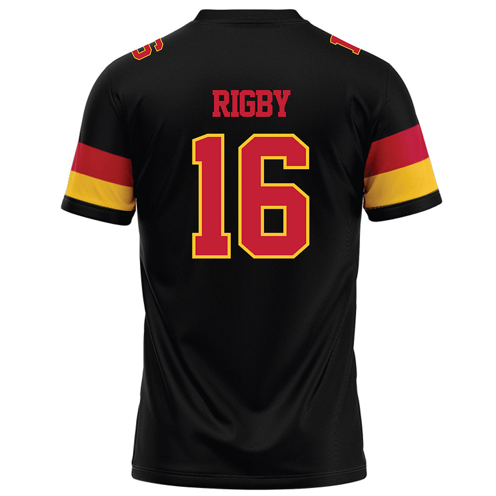 Ferris State - NCAA Football : Tre Rigby - Black Football Jersey-1