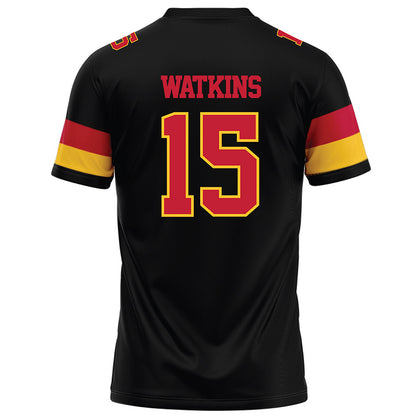 Ferris State - NCAA Football : Jerlaius Watkins - Black Football Jersey-1