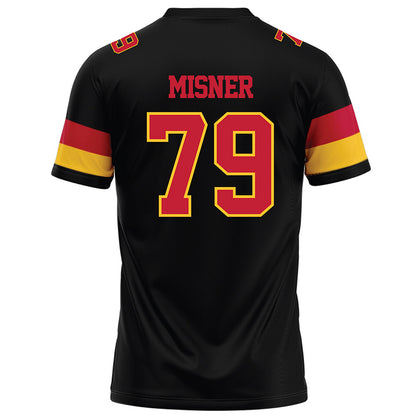 Ferris State - NCAA Football : Mike Misner - Black Football Jersey-1