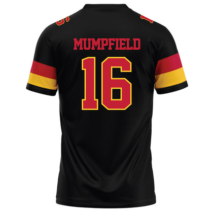 Ferris State - NCAA Football : Leeshaun Mumpfield - Black Football Jersey-1