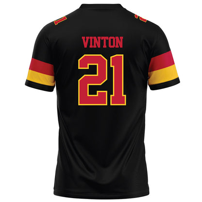 Ferris State - NCAA Football : Jaylen Vinton - Black Football Jersey-1
