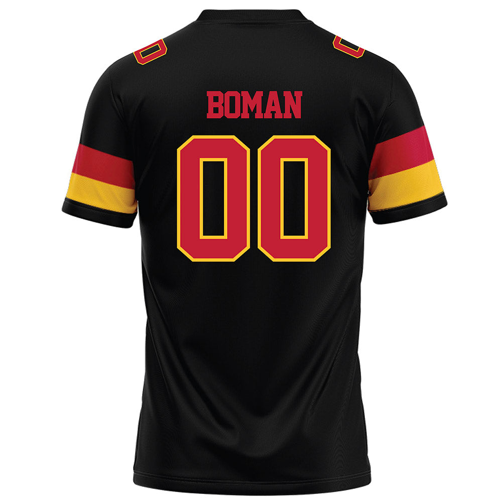 Ferris State - NCAA Football : Lukas Boman - Black Football Jersey-1