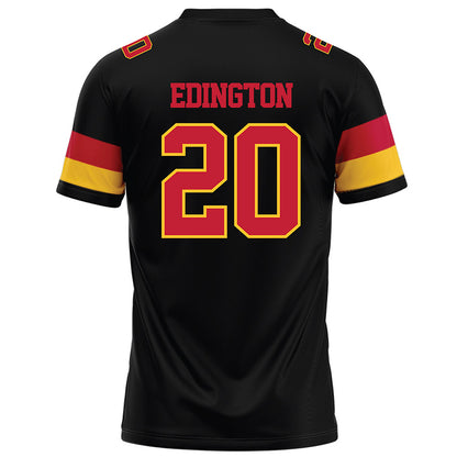 Ferris State - NCAA Football : Jaden Edington - Black Football Jersey-1