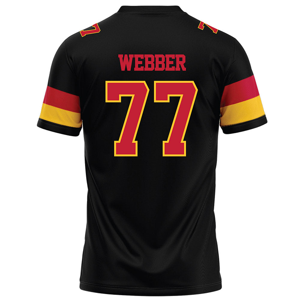 Ferris State - NCAA Football : Tyrone Webber - Black Football Jersey-1