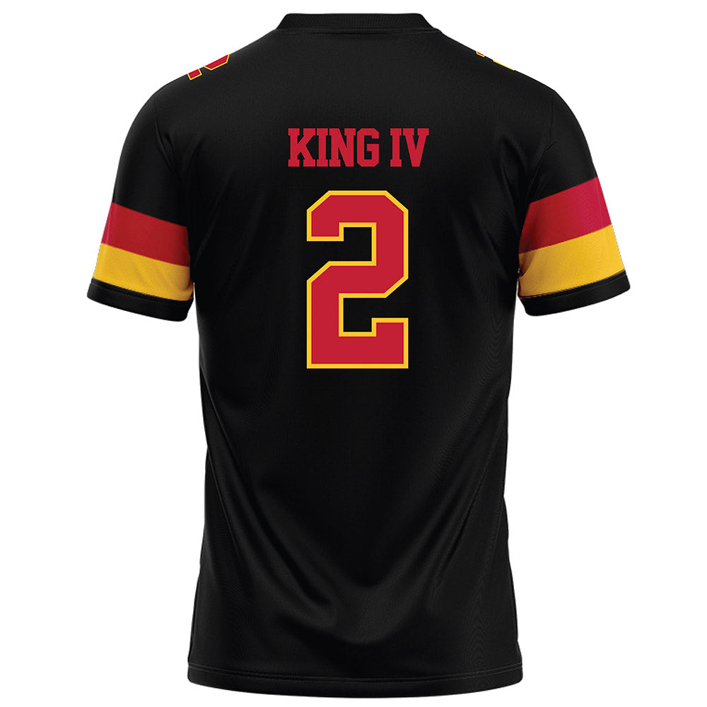 Ferris State - NCAA Football : Damion King IV - Black Football Jersey-1