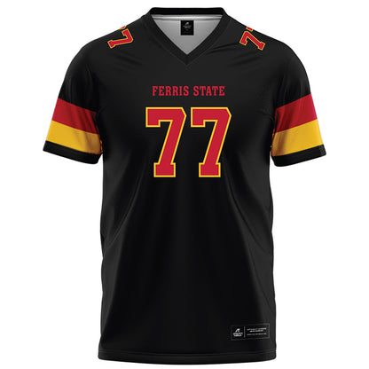 Ferris State - NCAA Football : Tyrone Webber - Black Football Jersey-0