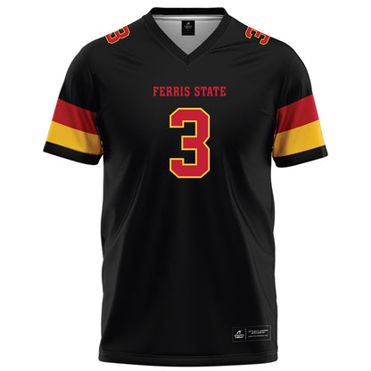 Ferris State - NCAA Football : Blaine Saipaia - Black Football Jersey-0