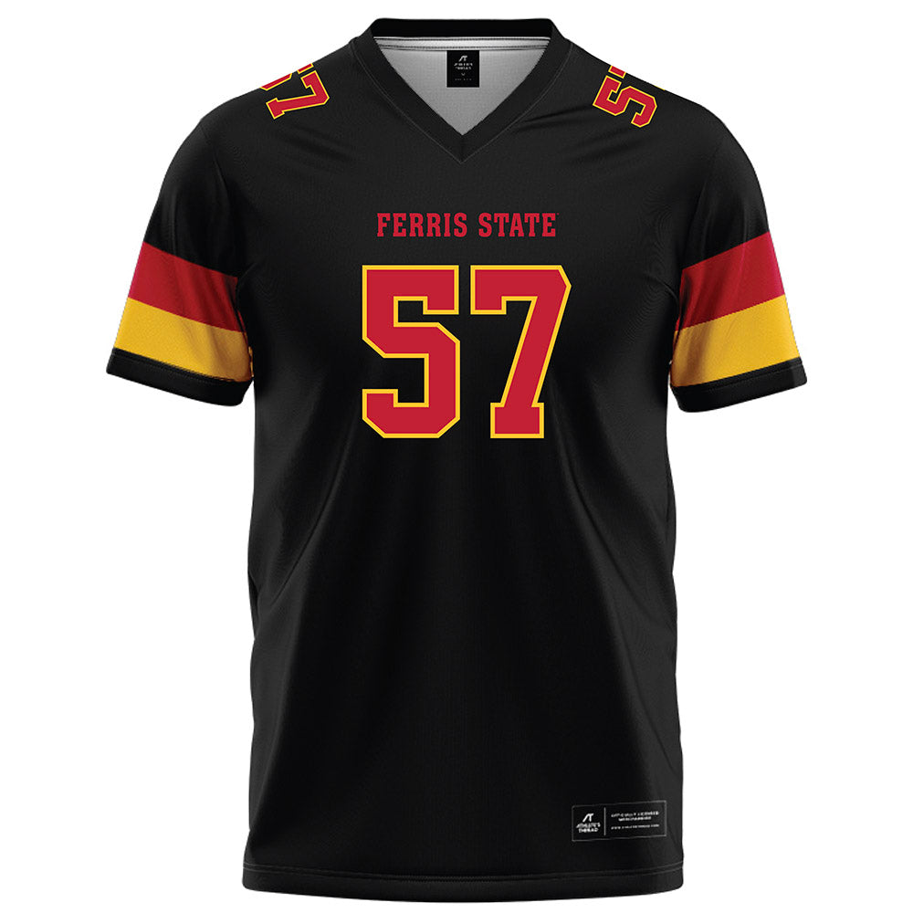 Ferris State - NCAA Football : Jaylen Washington - Black Football Jersey-0