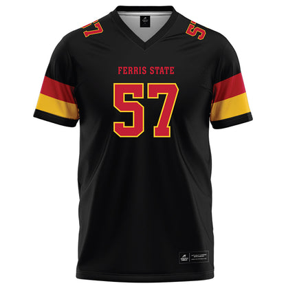 Ferris State - NCAA Football : Jaylen Washington - Black Football Jersey-0