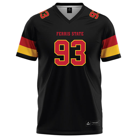 Ferris State - NCAA Football : Erick Seabrook - Black Football Jersey-0