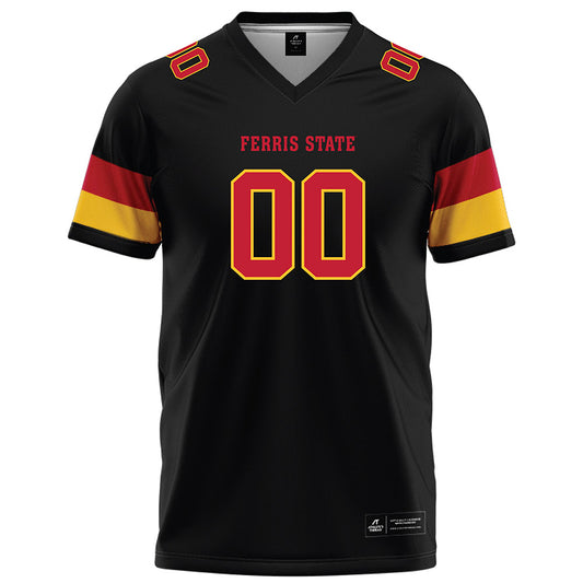 Ferris State - NCAA Football : Lukas Boman - Black Football Jersey-0