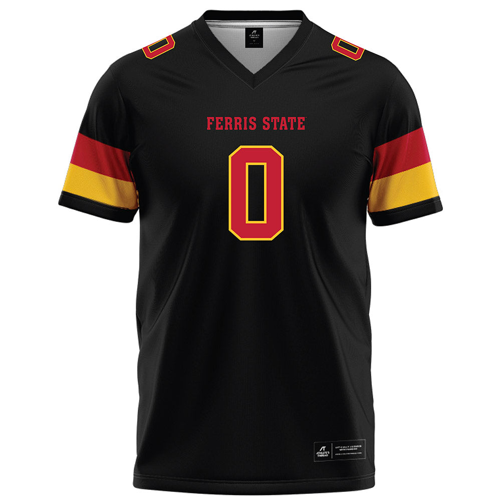 Ferris State - NCAA Football : tez joseph - Black Football Jersey-0