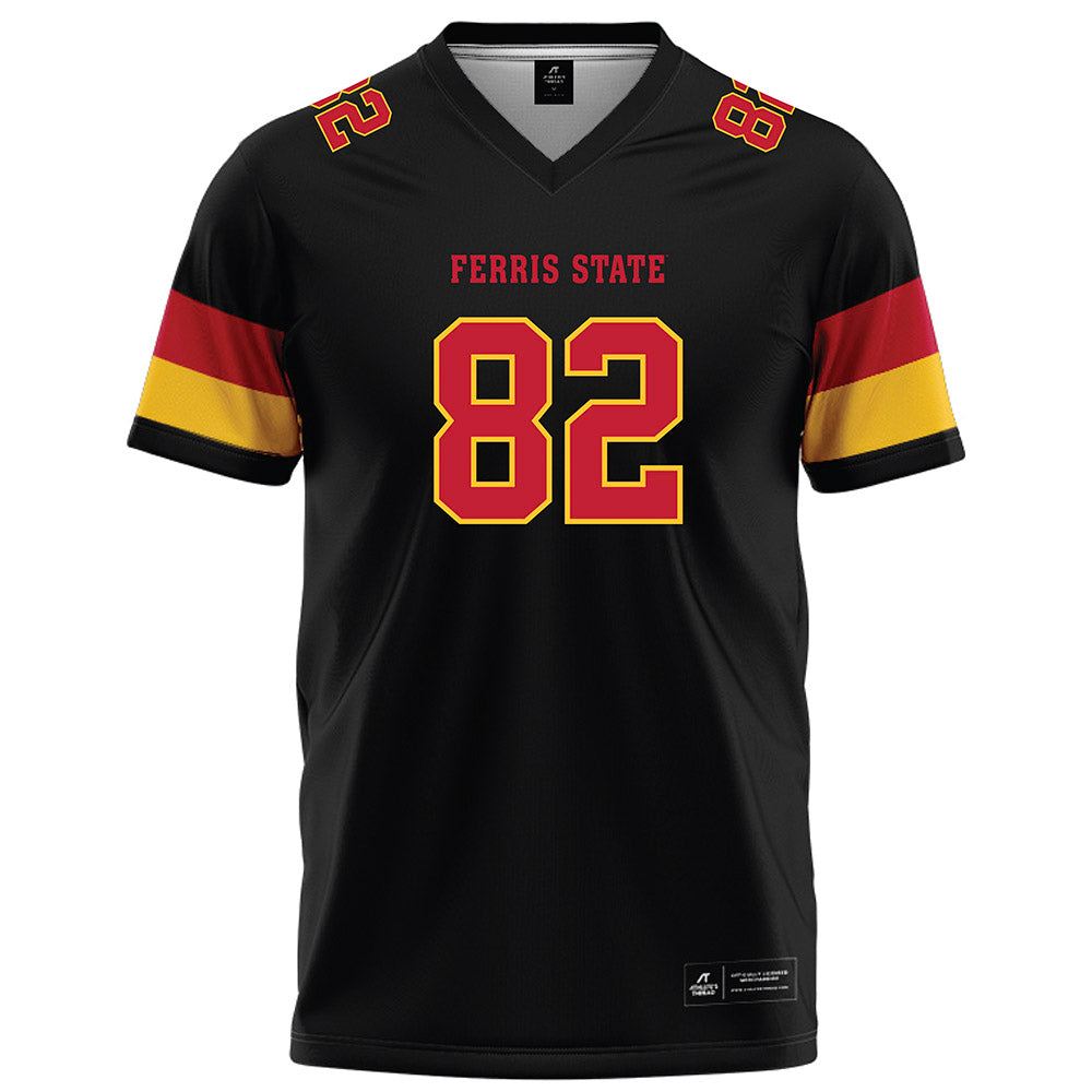 Ferris State - NCAA Football : Kevin Simes - Black Football Jersey-0